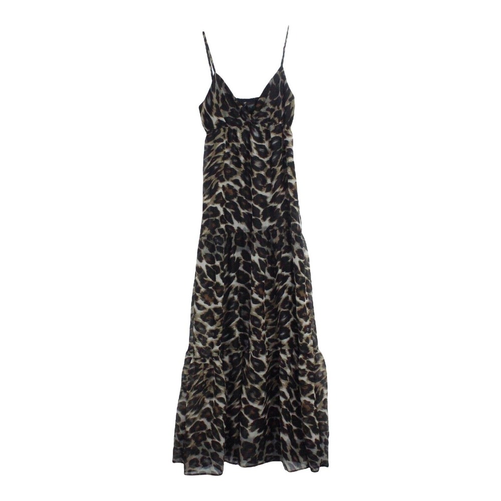 PASSPORT Women's Size Small Sleeveless Animal Print Midi Dress